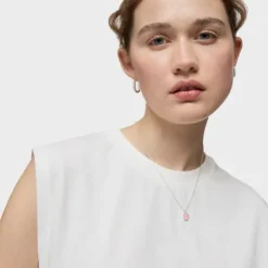 Silver and faceted rose quartz TOUS Color Necklace