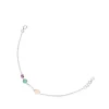 Silver and Gemstones Cool Color Bracelet