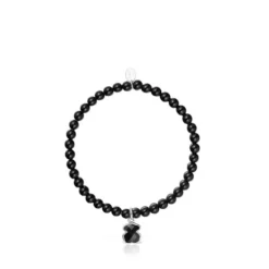 Silver and onyx TOUS Icon Color bracelet