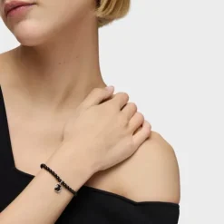 Silver and onyx TOUS Icon Color bracelet