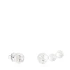 Silver and Pearl Icon Pearl Earrings