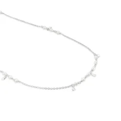 Silver and pearl TOUS Cool Joy Necklace with charms