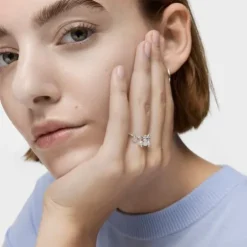 Silver and Pearls TOUS Cool Joy Ring with Bear, Heart and Star motifs