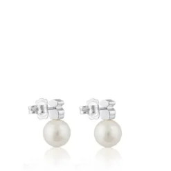 Silver and Pearls TOUS Sweet Dolls Earrings Bear motif