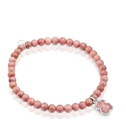 Silver and rhodonite TOUS Icon Color bracelet