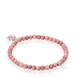 Silver and rhodonite TOUS Icon Color bracelet