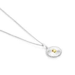 Silver and silver vermeil Virtual Garden Necklace with bear