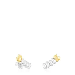 Silver and silver vermeil Virtual Garden Climber earrings