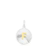 Silver and silver vermeil TOUS Alphabet letter F medallion Pendant