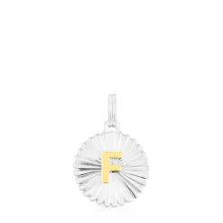 Silver and silver vermeil TOUS Alphabet letter F medallion Pendant