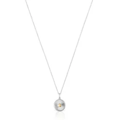 Silver and silver vermeil Virtual Garden Necklace with bear