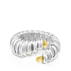Silver and silver vermeil Virtual Garden Open ring