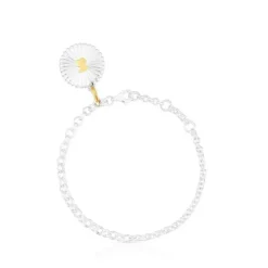 Silver and silver vermeil bear Bracelet Iris Motif