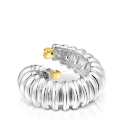 Silver and silver vermeil Virtual Garden Open ring