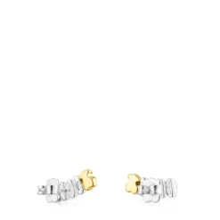 Silver and silver vermeil Virtual Garden Climber earrings