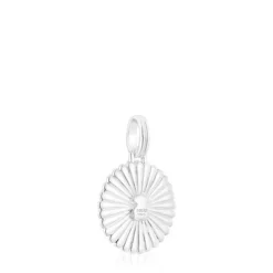 Silver and silver vermeil TOUS Alphabet letter F medallion Pendant