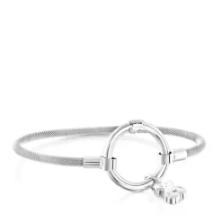 Silver and Steel Hold Bracelet