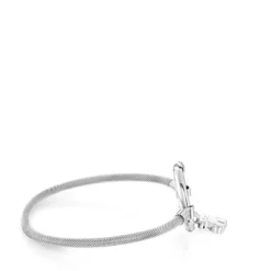 Silver and Steel Hold Bracelet