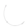 Silver bear chain Bracelet with a cultured pearl I-Bear