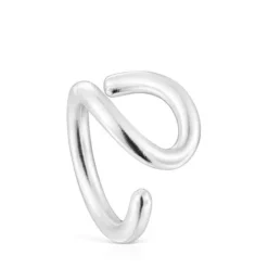 Silver Bent Open ring