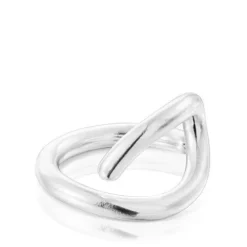 Silver Bent Open ring
