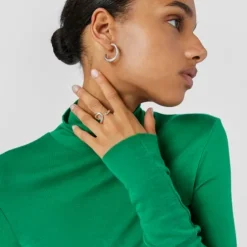 Silver Bent Open ring