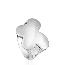 Silver Bold Motif butterfly Signet ring