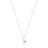 Silver Bold Motif Necklace with an amethyst bear