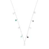 Silver Bold Motif Necklace with gemstones and motifs