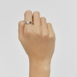 Silver Bold Motif Ring with gemstones and motifs