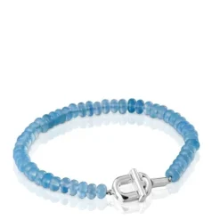 Silver Bracelet with treated blue chalcedony TOUS MANIFESTO