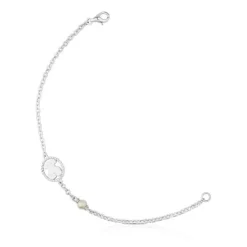 Silver Camee Bracelet with Pearl