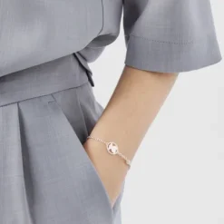 Silver Camee Bracelet with Pearl