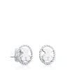 Silver Camee Earrings
