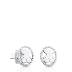 Silver Camee Earrings
