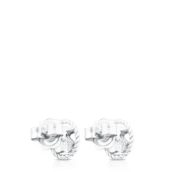 Silver Camee Earrings