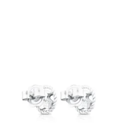 Silver Camee Earrings