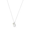 Silver Camee Necklace with Pearl