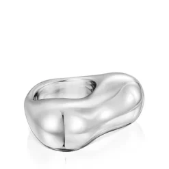 Silver domed heart Ring Tabit