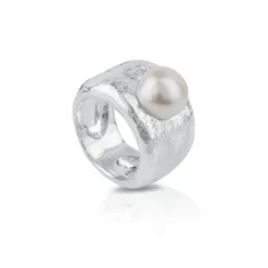 Silver Duna Ring with Pearl