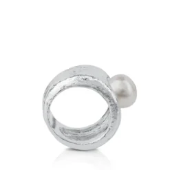 Silver Duna Ring with Pearl