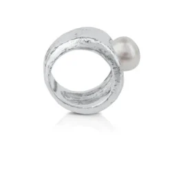 Silver Duna Ring with Pearl