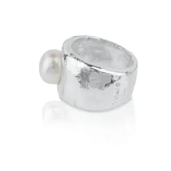 Silver Duna Ring with Pearl