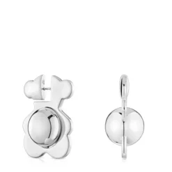 Silver Earrings with bear motif I-Bear