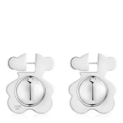 Silver Earrings with bear motif I-Bear