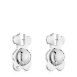 Silver Earrings with bear motif I-Bear