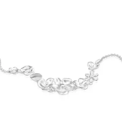 Silver Fragile Nature flowers Necklace