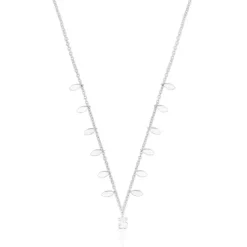 Silver Fragile Nature leaves Necklace
