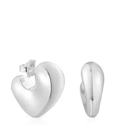 Silver heart Earrings Tabit
