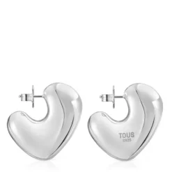 Silver heart Earrings Tabit